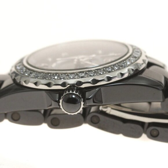 CHANEL J12 Diamond bezel 8P black Dial Quartz Ladies Watch - Picture 7 of 7